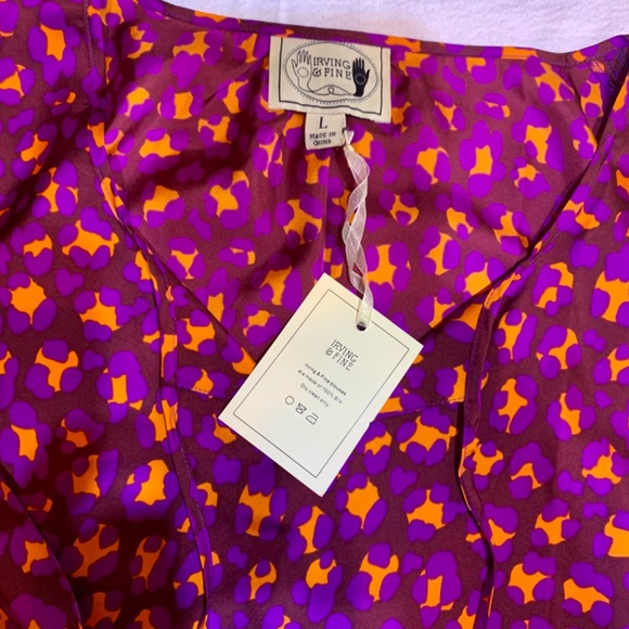 NWT Irving & Fine Silk Blouse size L - Picture 5 of 7